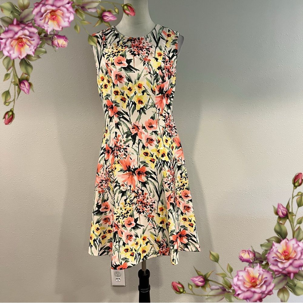Tommy Hilfiger Floral Sleeveless knee length Dress size